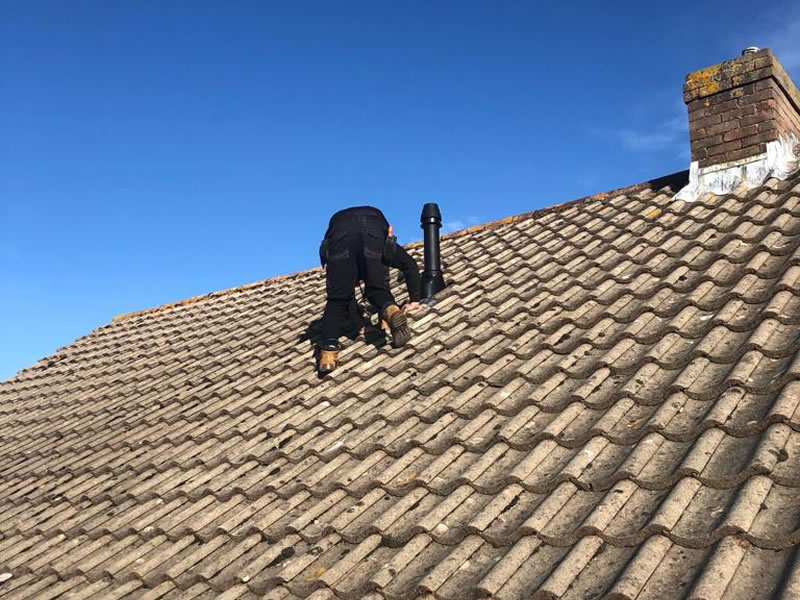 new roof flue installation